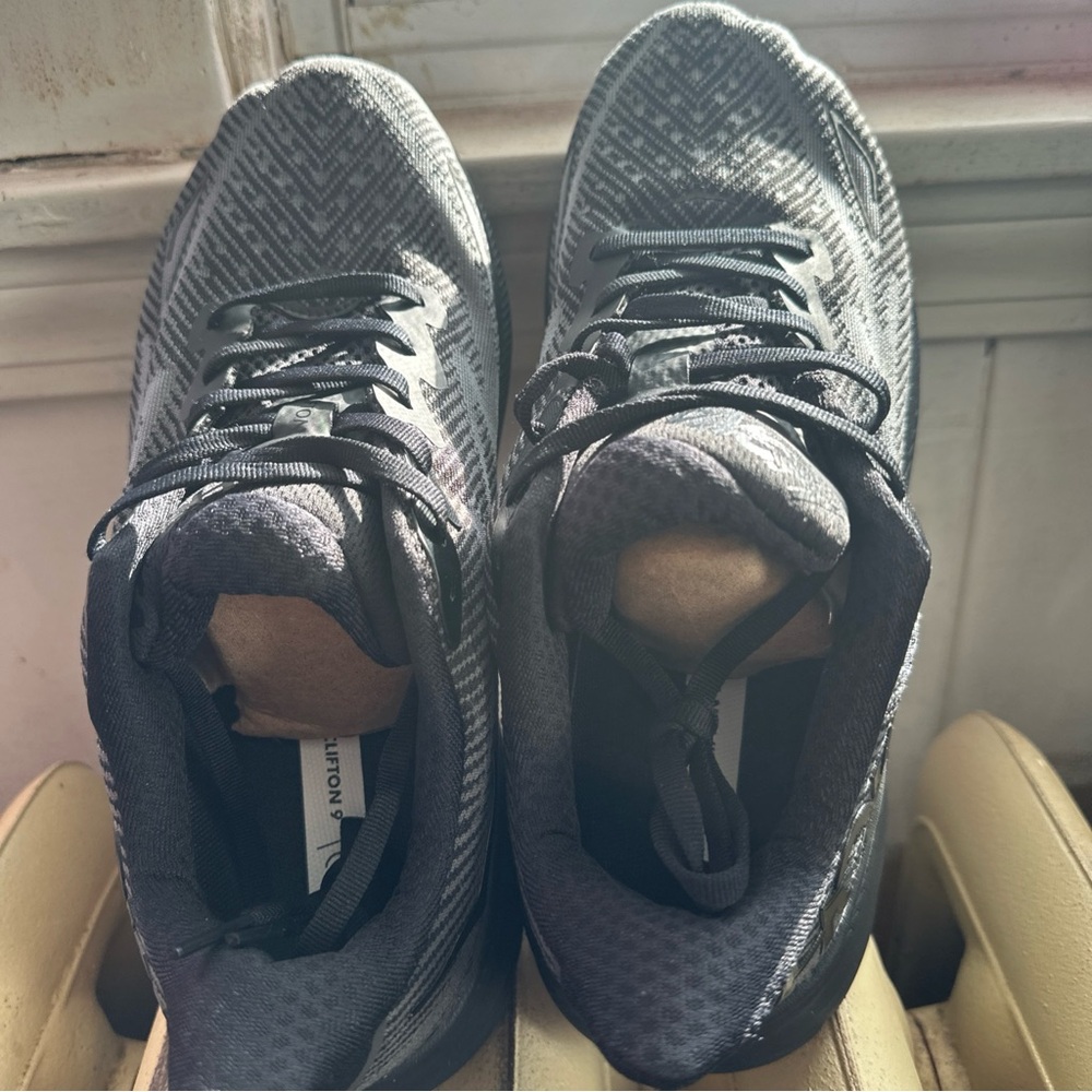 Hoka One One Black and Gray Athletic Shoes